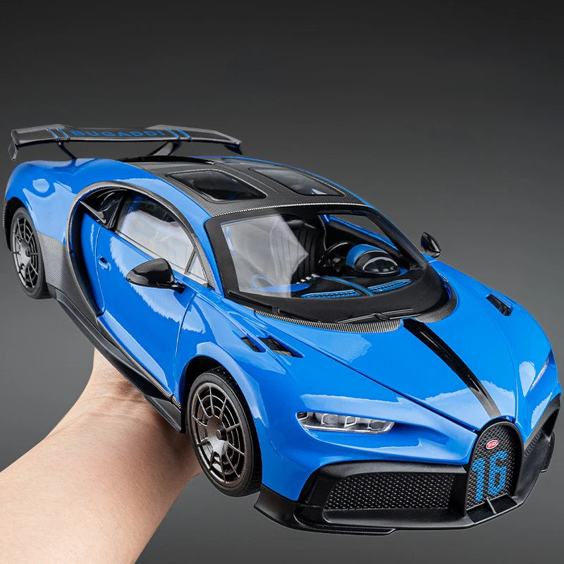 1:18 Bugatti Chiron Supercar Diecast Alloy Model Car with Sound & Light – Kids Toy