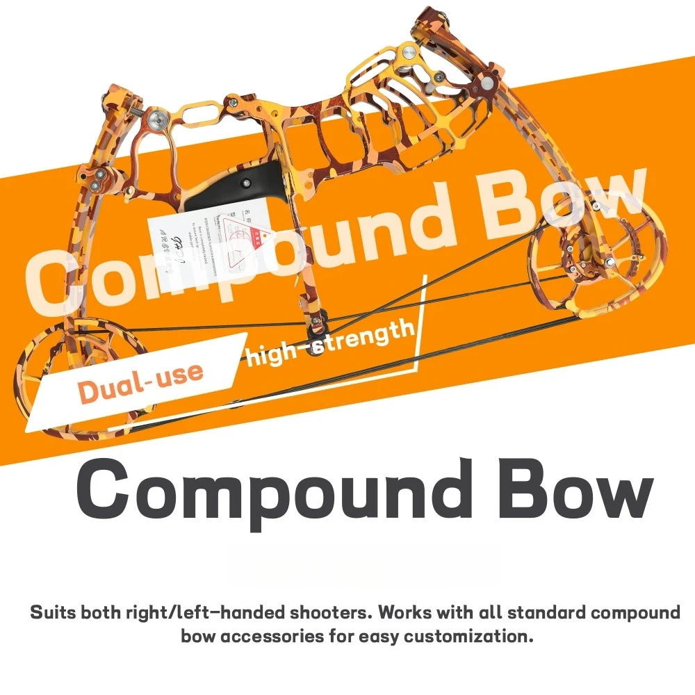 Dual-Purpose Compound Bow 30-55lbs 420FPS | Adjustable Archery Bow for Arrows & Steel Balls – Outdoor Target Practice for Adults & Beginners