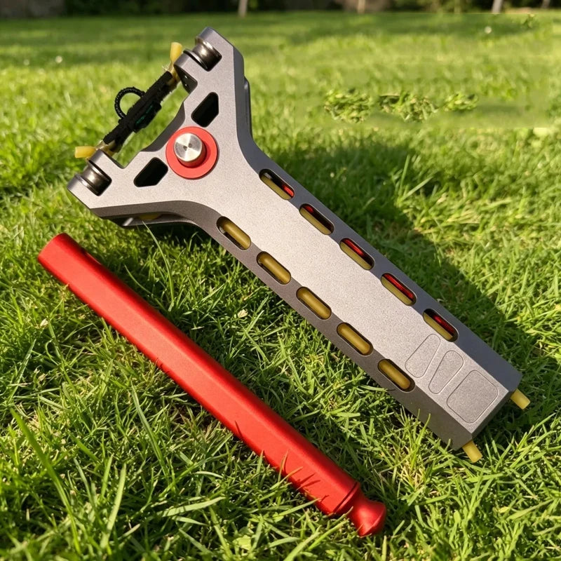 Sport EDC Slingshot – Portable Aluminum Alloy, Auto-Lock, Outdoor Recreational Target Practice & Camping Gear