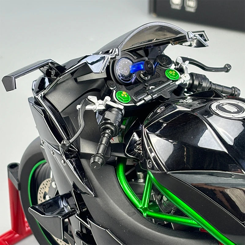 1:6 Kawasaki Ninja H2R Diecast Motorcycle Model with Sound & Light – Racing Collection Gift