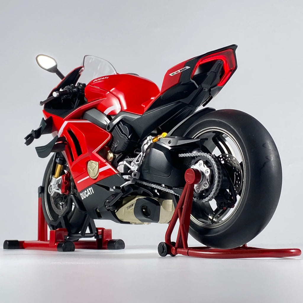 1:7 Ducati V4S Diecast Motorcycle Model with Sound & Light – Racing Ornament Gift