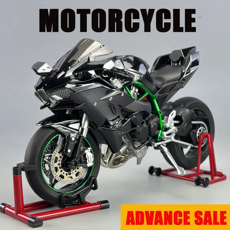 1:6 Kawasaki Ninja H2R Diecast Motorcycle Model with Sound & Light – Racing Collection Gift